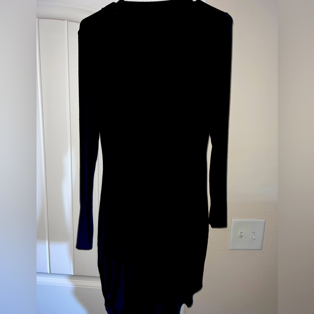 Woman's black long sleeve dress